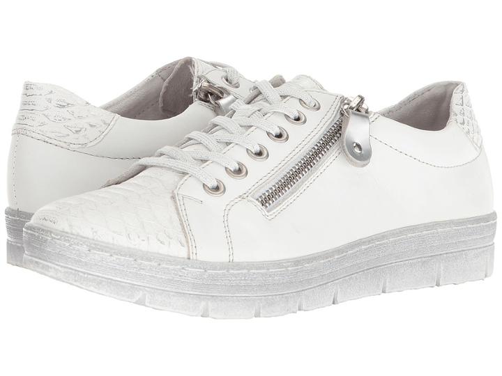 Rieker D5800 Kaja 00 (weiss/silber/weiss) Women's  Shoes