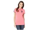 U.s. Polo Assn. Contrast Patch Big Pony Polo Shirt (coral Ribbon) Women's Clothing