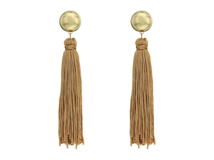 Shashi Sidney Tassel Linear Earrings (black) Earring