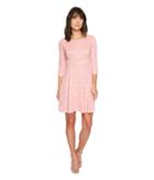 Taylor Fit-and-flare Knit Jacquard Dress (coral) Women's Dress