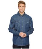 Mountain Khakis Original Mountain Denim Shirt (dark Indigo/twilight Plaid) Men's T Shirt