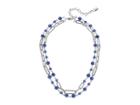 Lauren Ralph Lauren 16 2 Row Bead Link Collar Necklace (blue) Necklace