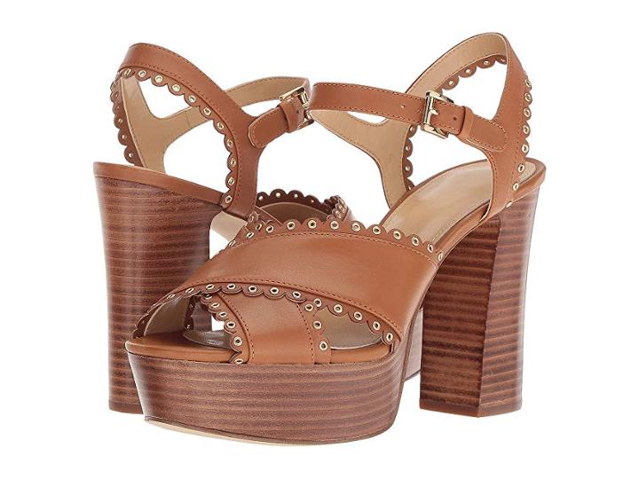 Michael Michael Kors Jessie Platform (acorn Vachetta) High Heels