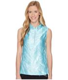 Jamie Sadock Fern Crunch Sleeveless Top (serenity) Women's Clothing