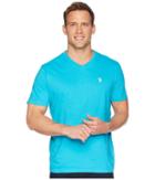 U.s. Polo Assn. V-neck Short Sleeve T-shirt (tropical Teal) Men's Short Sleeve Pullover