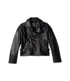 Eve Jnr Vegan Leather Moto Jacket (little Kids/big Kids) (black) Kid's Coat
