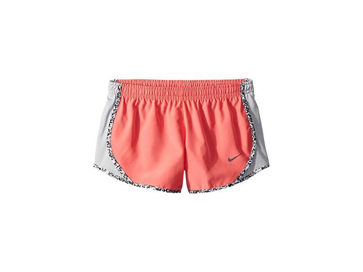 Nike Kids Dry Tempo Running Short (little Kids/big Kids) (sea Coral/wolf Grey/dark Grey/dark Grey) Girl's Shorts