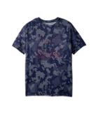 Under Armour Kids Big Logo Hybrid Printed Tee (big Kids) (midnight Navy/black Currant) Boy's T Shirt