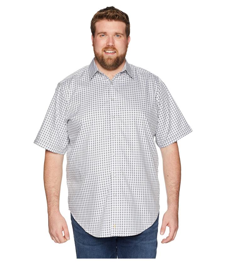 Robert Graham Big Tall Morales Short Sleeve Woven Shirt (grey (tall)) Men's Clothing