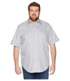 Robert Graham Big Tall Morales Short Sleeve Woven Shirt (grey (tall)) Men's Clothing