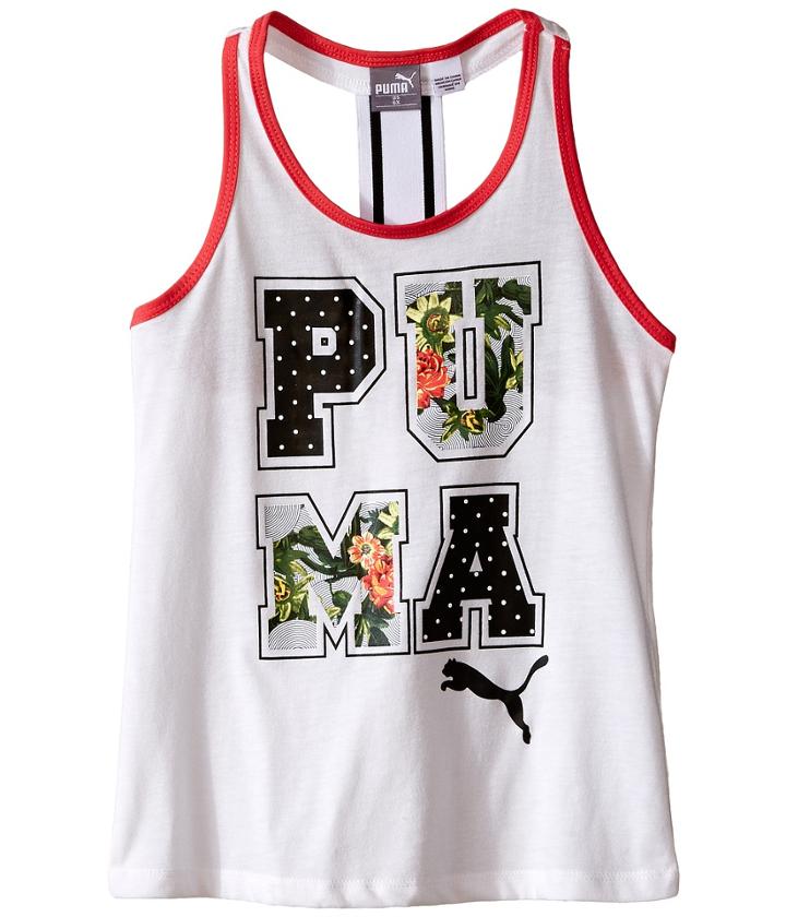 Puma Kids Paradise Puma(r) Tank Top (little Kids) (puma White) Girl's Sleeveless