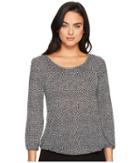 Michael Michael Kors Giraffe Scoop Neck Peasant Top (black/white) Women's Clothing