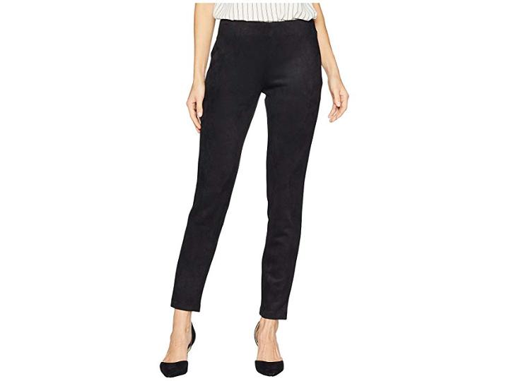 Chaps Faux Suede Skinny Pants (polo Black) Women's Casual Pants