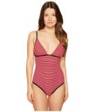 La Perla Daylight Striped One-piece (red) Women's Swimsuits One Piece