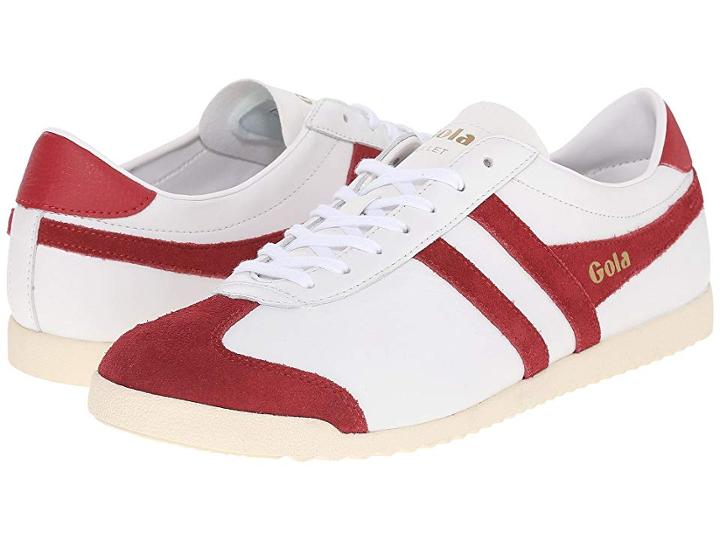 Gola Bullet Leather (white/deep Red) Men's Shoes