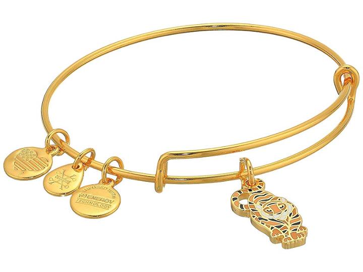 Alex And Ani Color Infusion, Tiger Bangle (gold Orange) Bracelet