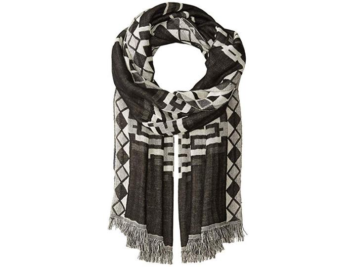Pendleton Textured Scarf Wrap (black) Women's Clothing