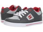 Dc Kids Pure (little Kid/big Kid) (grey/grey/red) Boys Shoes