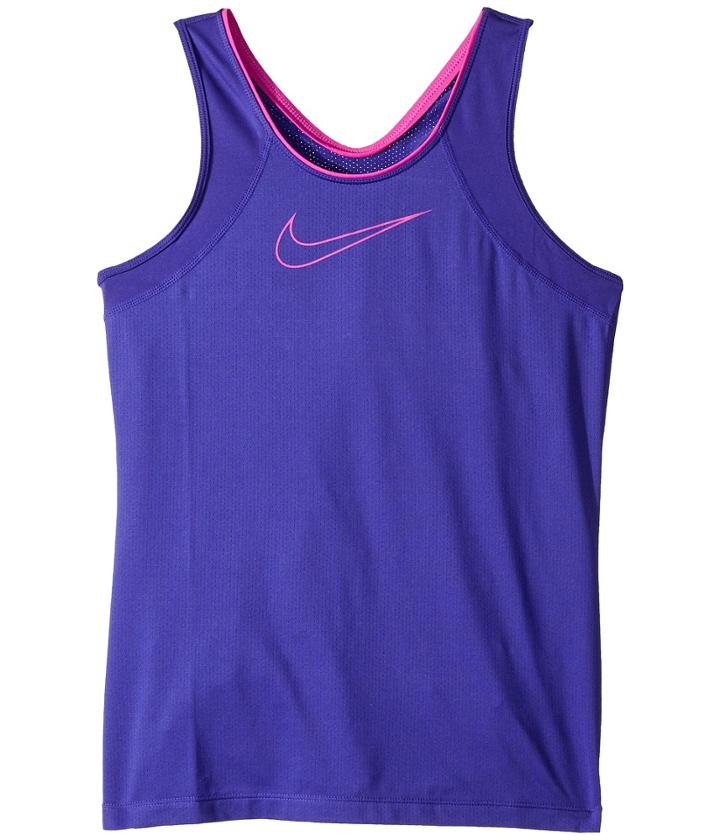 Nike Kids Pro Tank (little Kids/big Kids) (fusion Violet/hyper Magenta) Girl's Sleeveless