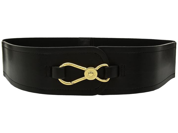 Lauren Ralph Lauren Dawson Stretch Dress Casual Medium (black) Women's Belts