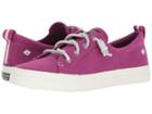 Sperry Crest Vibe Washed Linen (wild Rose) Women's Lace Up Casual Shoes