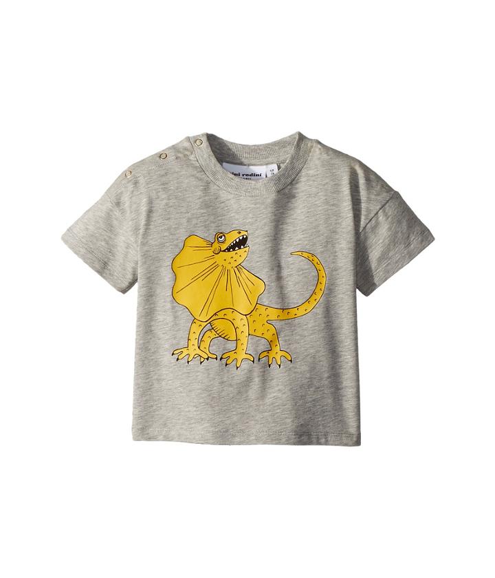 Mini Rodini Draco Solid Print Short Sleeve T-shirt (infant/toddler/little Kids/big Kids) (grey Melange) Boy's T Shirt