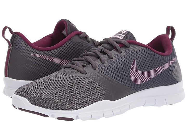 Nike Flex Essential Tr (thunder Grey/bordeaux/gunsmoke) Women's Cross Training Shoes