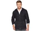 John Varvatos Star U.s.a. Mixed Stitch Full Zip Hoodie (black) Men's Sweatshirt