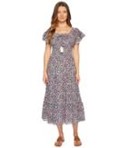 Tory Burch Swimwear Wildflower Smocked Dress Cover-up (mini Wildflower) Women's Swimwear