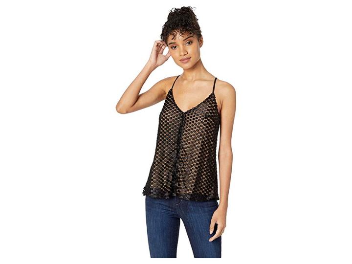 Miss Me Button Me Up Cami (black) Women's Sleeveless