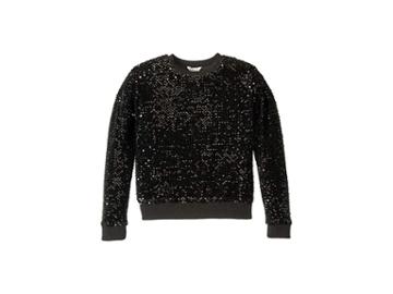 Habitual Girl Kairi Velour Sequin Pullover (big Kids) (black) Girl's Clothing