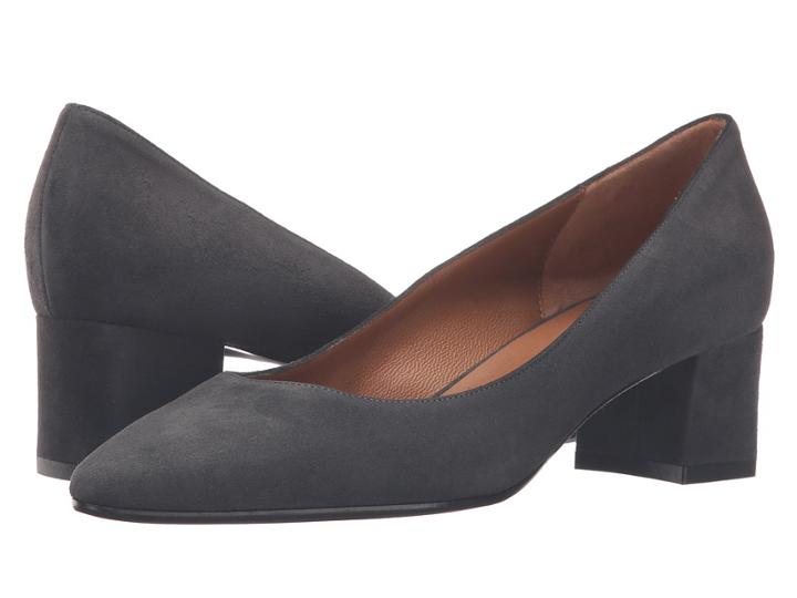 Aquatalia Pheobe (antracite Suede) Women's 1-2 Inch Heel Shoes