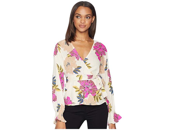 Billabong Daisy Wrap Top Woven Top (cream) Women's Clothing