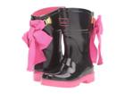 Joules Kids Bow Back Welly Rain Boot (toddler/little Kid/big Kid) (black) Girls Shoes