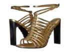 Sigerson Morrison Ilyssa (gold Cloth Nappa) Women's Shoes