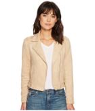 Jack By Bb Dakota Weir Faux Suede Moto Jacket (beach Beige) Women's Coat