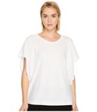 Y's By Yohji Yamamoto N-kimono Sleeve Twist Tee (white) Women's T Shirt