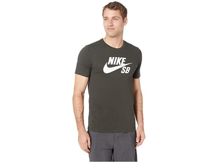 Nike Sb Sb Logo Tee (sequoia/sequoia/white) Men's T Shirt