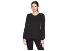 Michael Michael Kors Elevated Pufff Blouson Long Sleeve Top (black) Women's Clothing