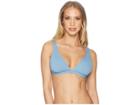 Roxy Solid Softly Love Elongated Tri Top (blue Shadow) Women's Swimwear