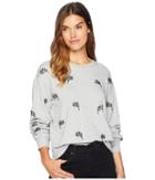 Juicy Couture Track Terry Embossed Pullover (heather Cozy) Women's Clothing