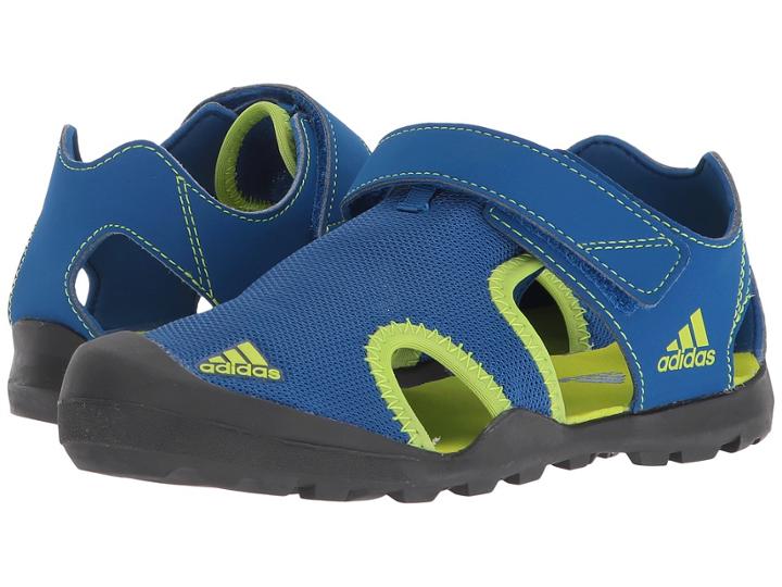 Adidas Outdoor Kids Captain Toey (toddler/little Kid/big Kid) (blue Beauty/solar Slime/carbon) Boys Shoes