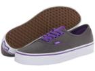 Vans Authentic ((pop) Pewter/electric Purple) Skate Shoes