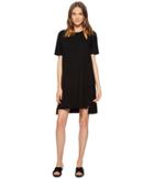 Eileen Fisher Organic Cotton Jersey A-line Dress (black) Women's Dress