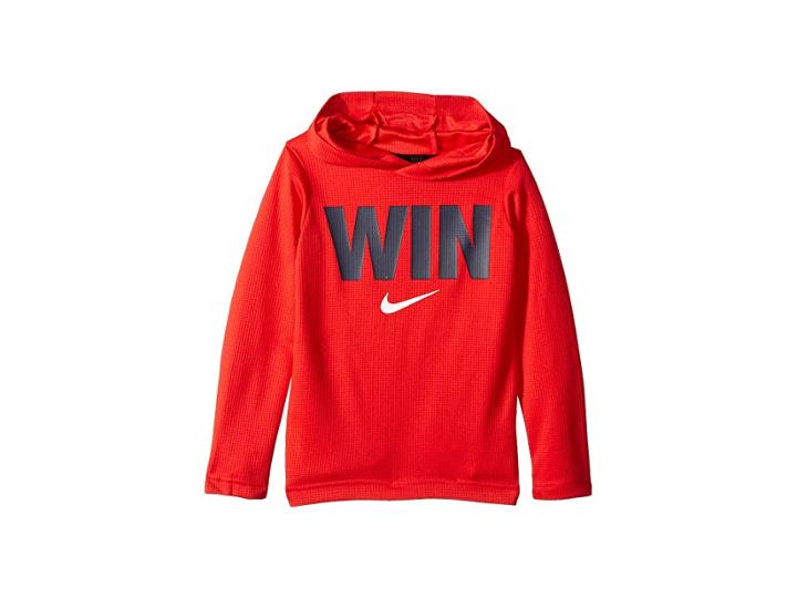 Nike Kids Thermal Verbiage Pullover (little Kids) (university Red) Boy's Clothing