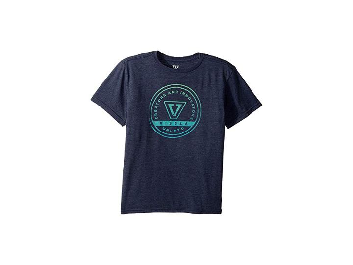Vissla Kids Belmar T-shirt Top (big Kids) (naval Heather) Boy's T Shirt
