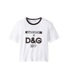 Dolce & Gabbana Kids Logo T-shirt (toddler/little Kids) (white Print) Girl's T Shirt