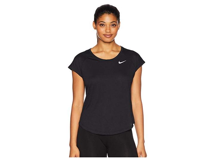 Nike Tailwind Cool Lx Short Sleeve Top (black) Women's Workout