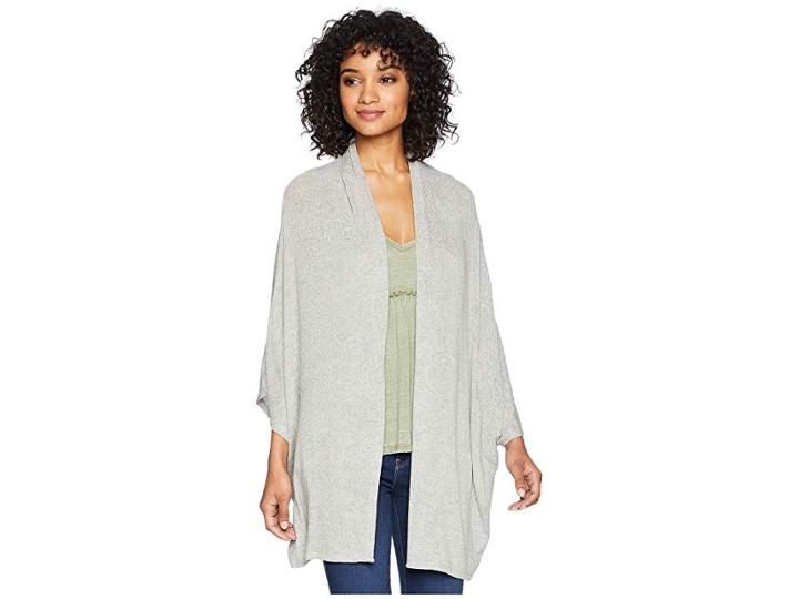 Bb Dakota Jase Dolman Sleeve Knit Jacket (light Heather Grey) Women's Coat