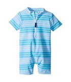 Toobydoo Aqua Stripe Sunsuit (infant/toddler) (blue) Boy's Jumpsuit & Rompers One Piece